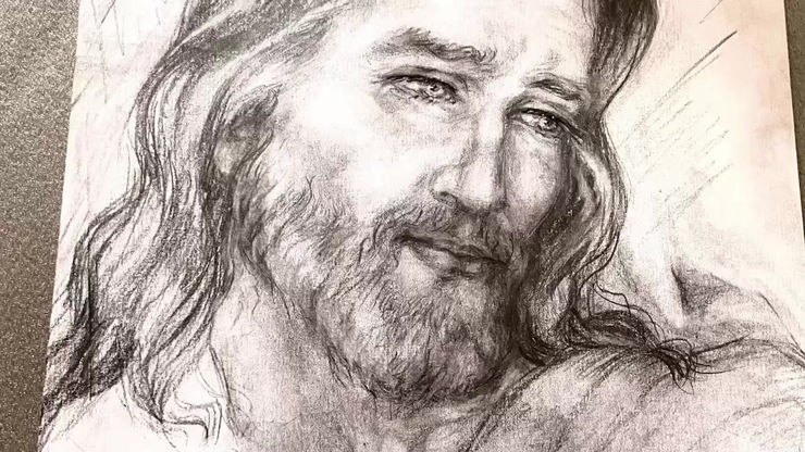 Graphite Jesus Sketch